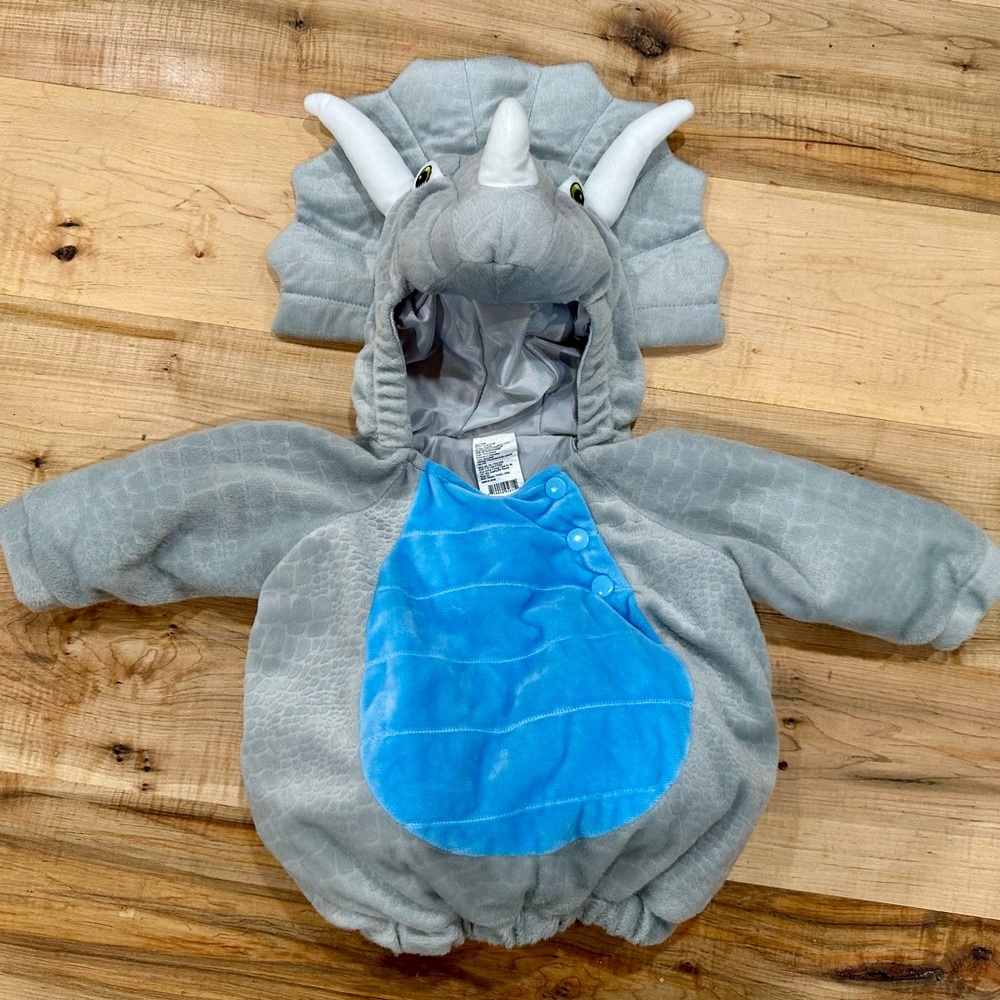 Dino Triceratops Costume for Baby 0-6mo